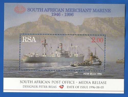 1996-RSA-MNH-50th Anniversary of S.A. Merchant Marine-South African Post Office- Media Release