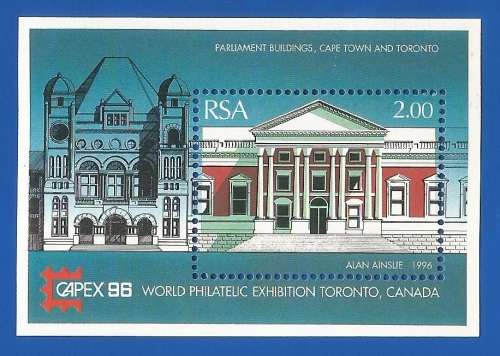 1996-RSA-MNH-M/S-SACC954-World Philatelic Exhibition Toronto, Canada
