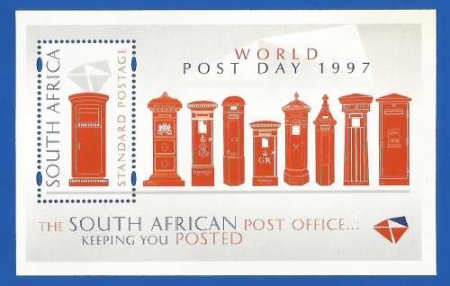 1997-RSA-MNH-M/S-SACC1068-World Post Day