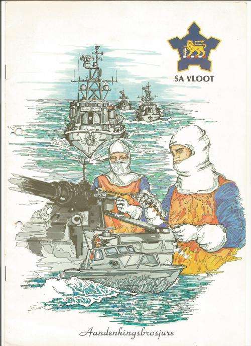 Collectable-Vintage-Souvenir Brochure-The South Arican Navy-4 Pages-Afr & Eng