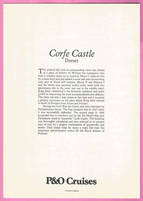 Collectable-Vintage-Menu-P&O Cruises-Sea Princess-Dinner-Saturday July 31 1982
