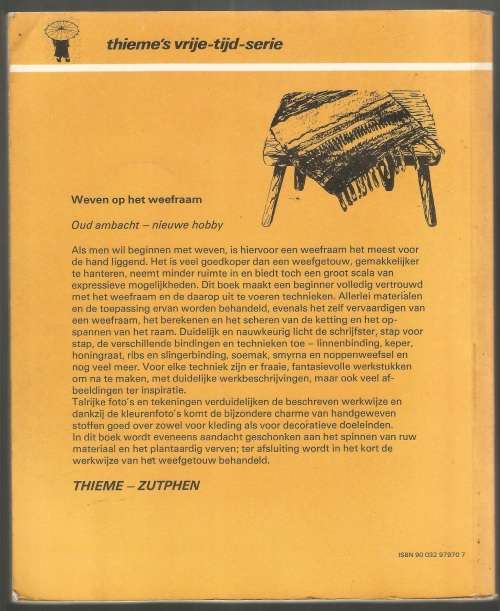 Book-Weven op het Weefraam-SabineWeber German-1983-109-page Book-Fair Condition-Soft-cover