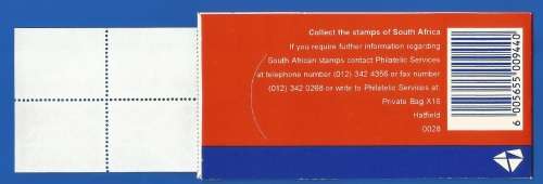 1996-RSA-MNH-SACC946a-Big Five-Airmail Postcard Rate-Booklet