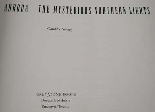 1995-Book-Aurora-The Mysterious Northern Lights-Candace Savage-144pg