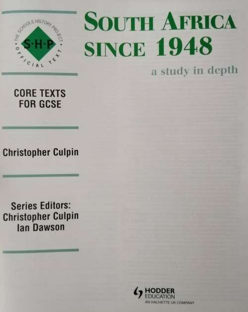 2012-Book-South Africa Since 1948-Christopher Culpin-142pg