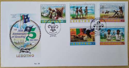 1982-Lesotho-75th Anniversary of Scouting-FDC-Cover
