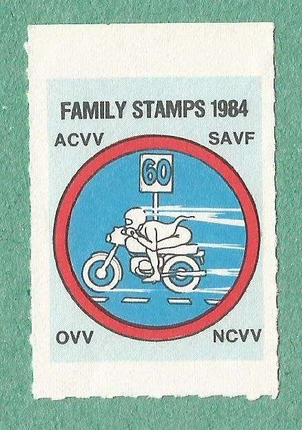 1984-Family Stamps-No Gum-Theme-Road Safety