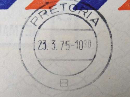 Domestic Mail-Postmark-1975-Pretoria