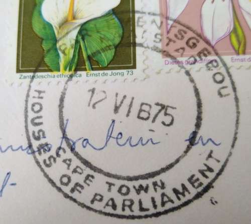 Domestic Mail-Postmark-1975-Cape Town-House of Parliament