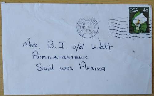Domestic Mail-Postmark-1976-Verwoerdburg