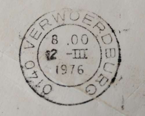 Domestic Mail-Postmark-1976-Verwoerdburg