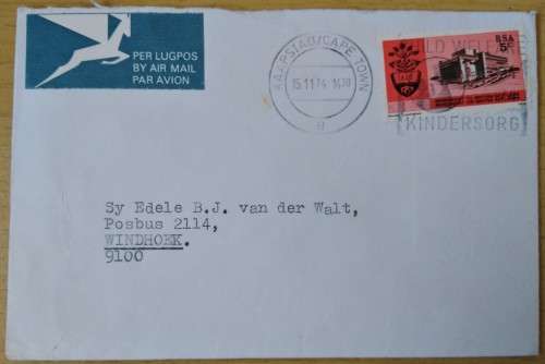 Domestic Mail-Postmark-1974-Cape Town