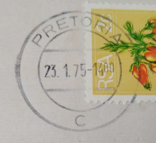 Domestic Mail-Postmark-1975-Pretoria