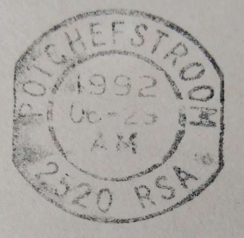 Domestic Mail-Postmark-1992-Potchefstroom