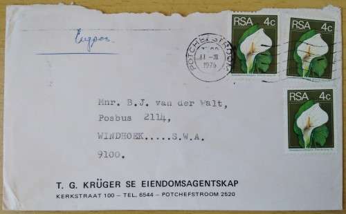 Domestic Mail-Postmark-1976-Potchefstroom