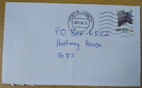Domestic Mail-Postmark-2003-Port Elizabeth