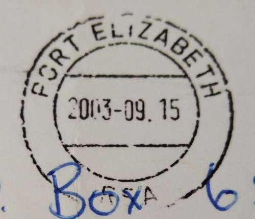 Domestic Mail-Postmark-2003-Port Elizabeth