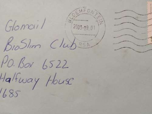 Domestic Mail-Cover-Postmark-2003-Bloemfontein
