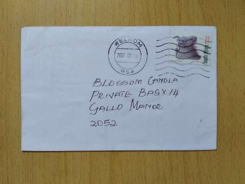 Domestic Mail-Cover-Postmark-2004-Welkom