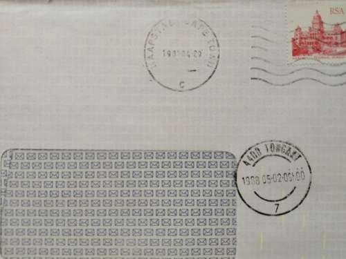 Domestic Mail-Cover-Postmark-1988-Capetown