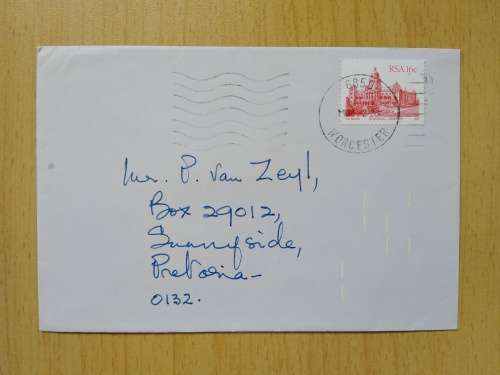 Domestic Mail-Cover-Postmark-1988-Worcester
