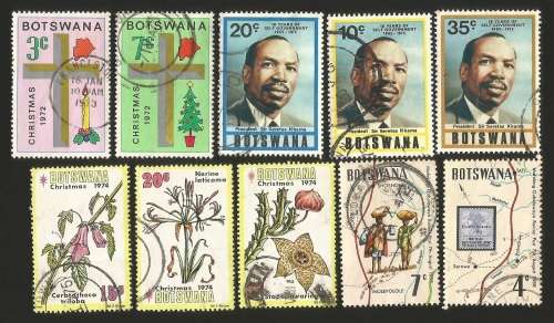Botswana Grouping of Used Stamps