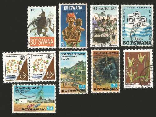 Botswana Grouping of Used Stamps