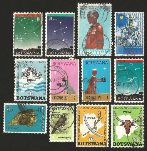 Botswana Grouping of Used Stamps