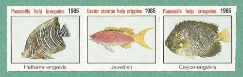 1985-MNH-RSA-Easter Stamps-Strip of 3-Fish
