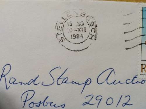 1984-Stellenbosch-Domestic Mail- Cover