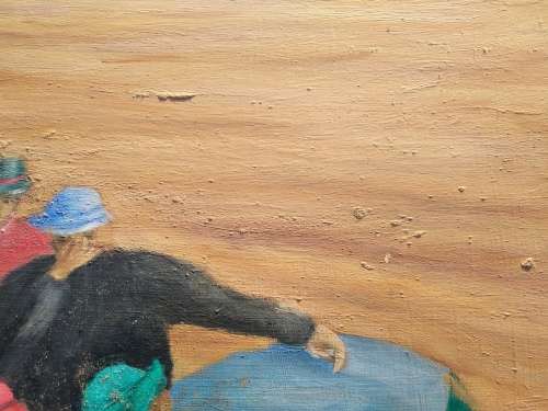 Oil Painting on Board-People.