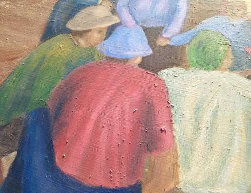 Oil Painting on Board-People.