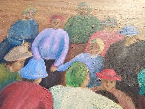 Oil Painting on Board-People.