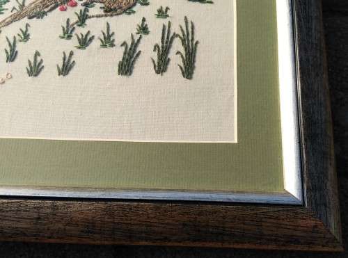Framed Handmade Embroidery-Owl-Wall Decor