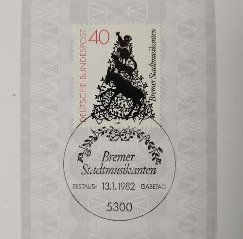 1982-First Day Sheet-Germany A Fairytale of the Grimms Brothers