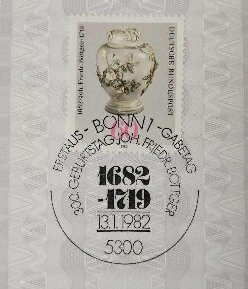 1982-First Day Sheet-Germany The 300th Anniversary of the Birth of John E.Böttger