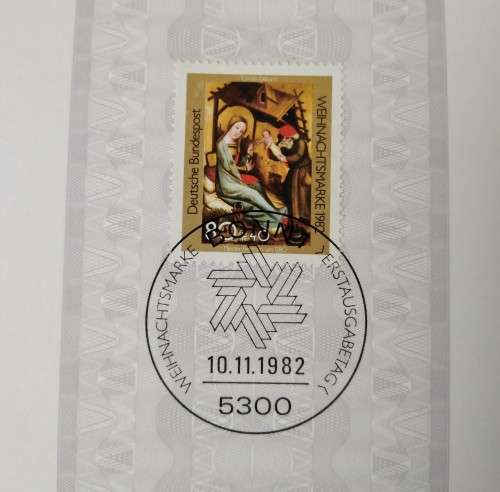 1982-First Day Sheet-Germany Christmas Stamps