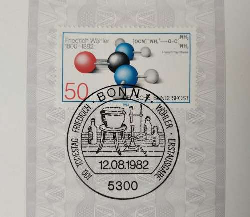1982-First Day Sheet-Germany The 100th Anniversary of the Death of Friedrich Wöhler, Chemist