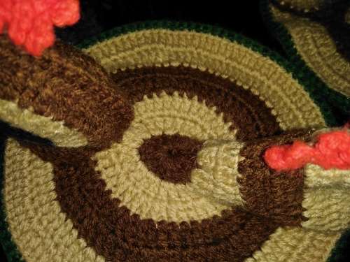 Hand knitted pair of Potholders/Oven Mittens