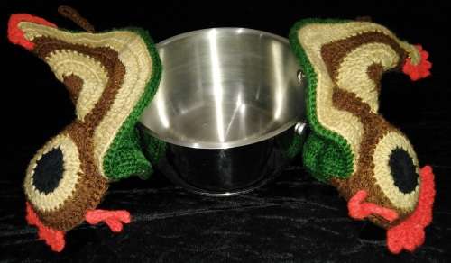 Hand knitted pair of Potholders/Oven Mittens