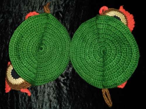 Hand knitted pair of Potholders/Oven Mittens