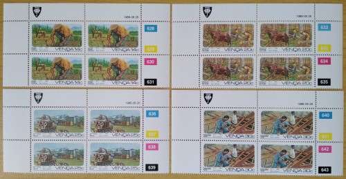 1986-Venda-MNH-Forestry-Control Blocks-SACC 143-146