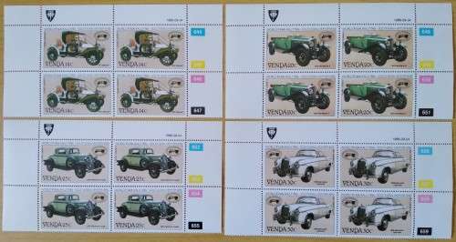 1986-Venda-MNH-International Veteran Car Rally-Control Blocks-SACC 147-150