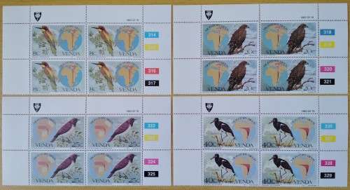 1983-Venda-MNH-Migratory Birds-Control Blocks-SACC 71-74