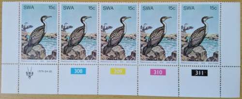 1979-SWA-MNH-Water Birds-15c-Control Block-SACC 340.