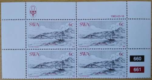 1983-SWA-MNH-Centenary of Luderitz-6c-Control Block-SACC 415.