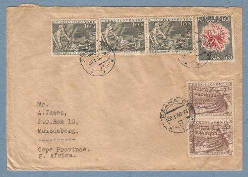 1960 Czechoslovakia Destruction of Lidice and 1956 Five Year Plan stamps