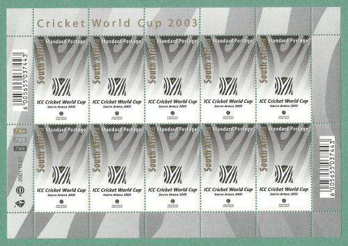 2003-RSA-MNH-Cricket World Cup-SACC 1454-Sheetlet