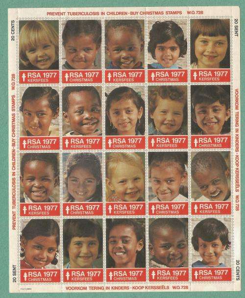 1977-RSA-MNH-Christmas Stamps.