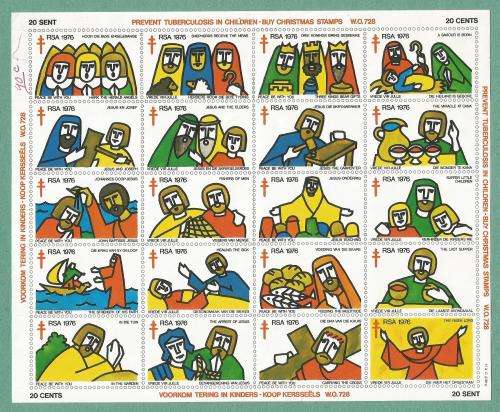 1976-RSA-MNH-Christmas Stamps.
